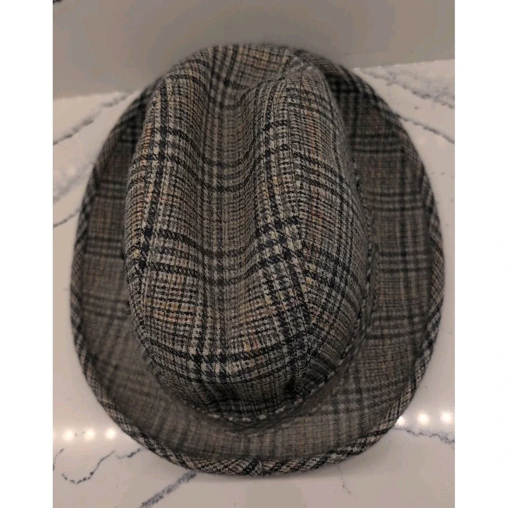 PENDLETON WOOL FEDORA HAT SIZE 7 1/8 PLAID VIRGIN‎ WOOL